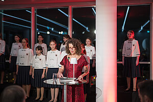 „Literatur und Musik im Turm“ mit den Wiener Chormädchen und Angelika Kirchschlager. © Wiener Städtische Versicherungsverein / Richard Tanzer