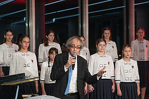 „Literatur und Musik im Turm“ mit den Wiener Chormädchen und Angelika Kirchschlager. © Wiener Städtische Versicherungsverein / Richard Tanzer