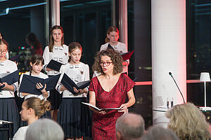 „Literatur und Musik im Turm“ mit den Wiener Chormädchen und Angelika Kirchschlager. © Wiener Städtische Versicherungsverein / Richard Tanzer