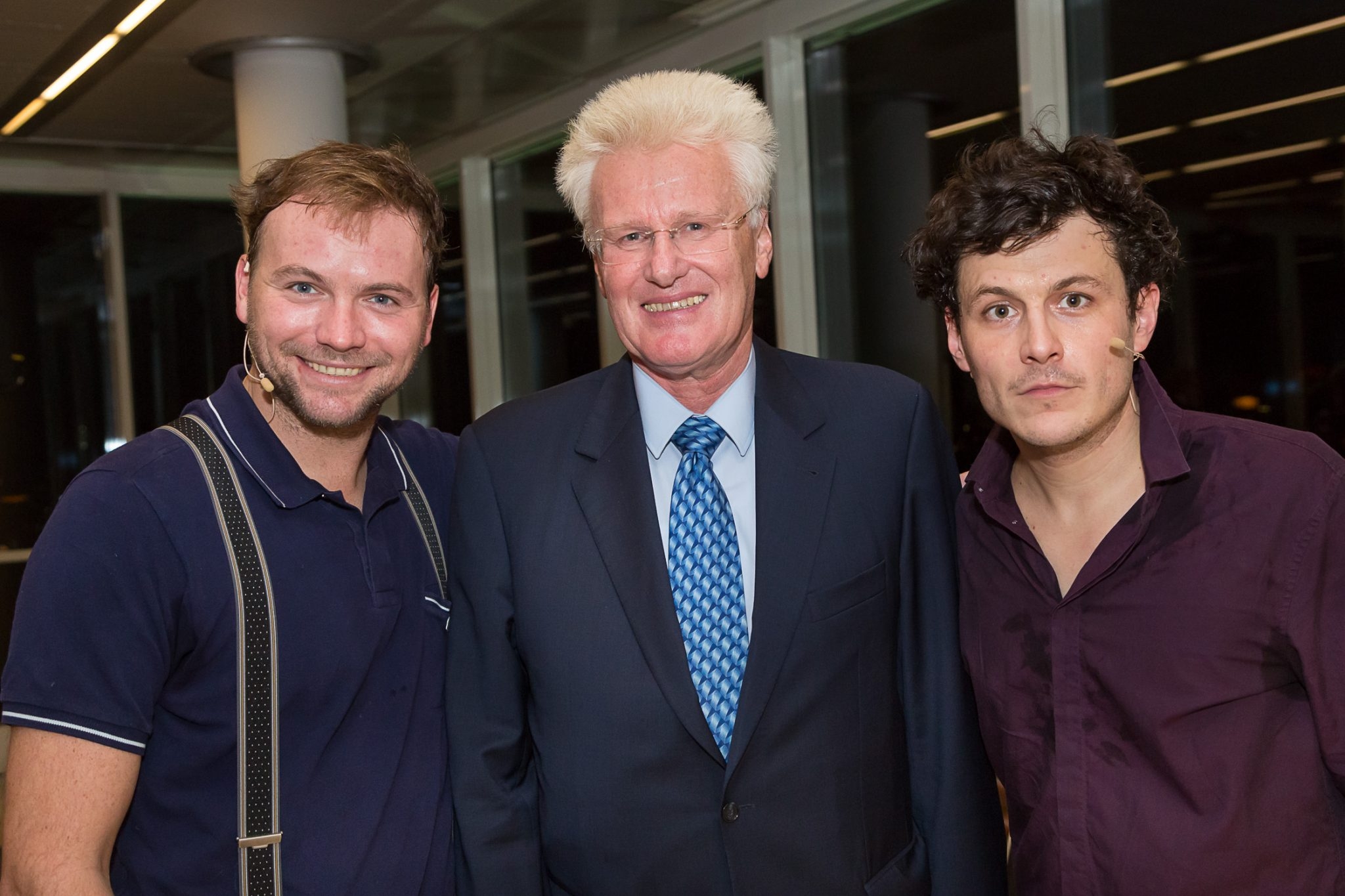 Am Bild v.l.n.r.: Thomas Stipsits, Vorstandsdirektor des Wiener Städtischen Versicherungsvereins Dr. Rudolf Ertl und Manuel Rubey. © Wiener Städtische Versicherungsverein/APA-Fotoservice/Schedl