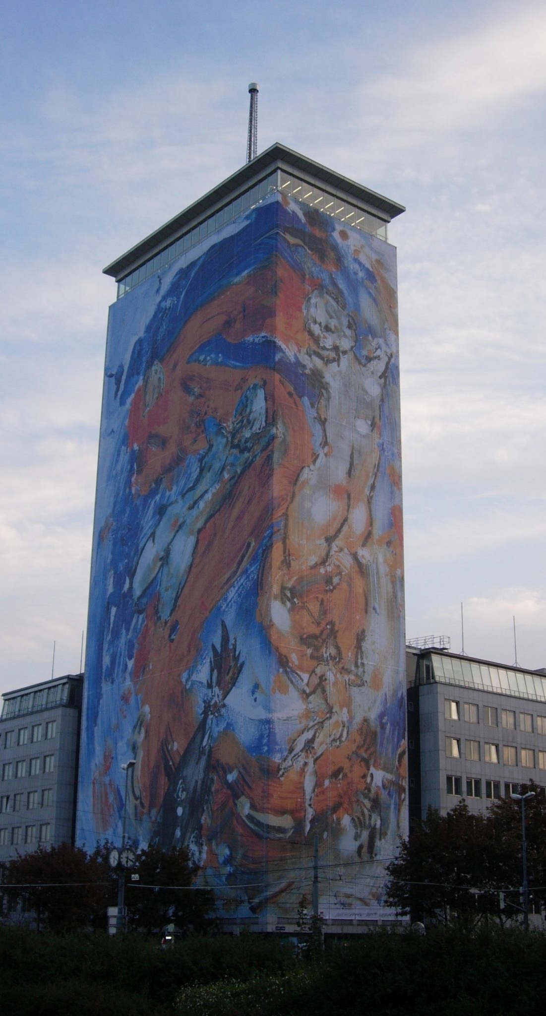 Ringturmverhüllung 2006: Christian Ludwig Attersee mit „Don Giovanni“ © Wiener Städtische Versicherung